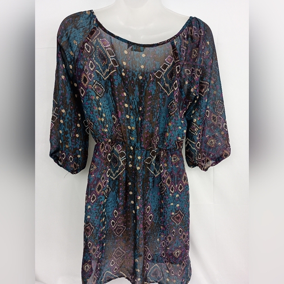 Sheer Colorful Western Fairy Bohemian Short Dress (#1,303) - Picture 7 of 10